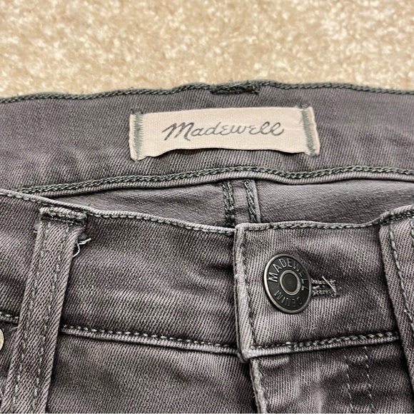 Madewell Jeans Womens 26 Gray 9” High Rise Skinny Denim Raw Hem Stretch Ladies - Picture 3 of 11